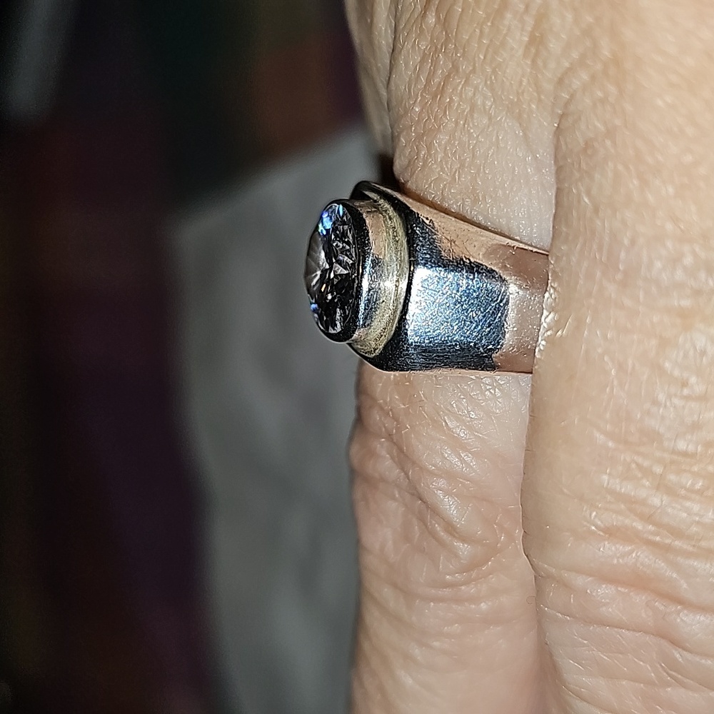 Sterling Silver Crystal Ring - image 3